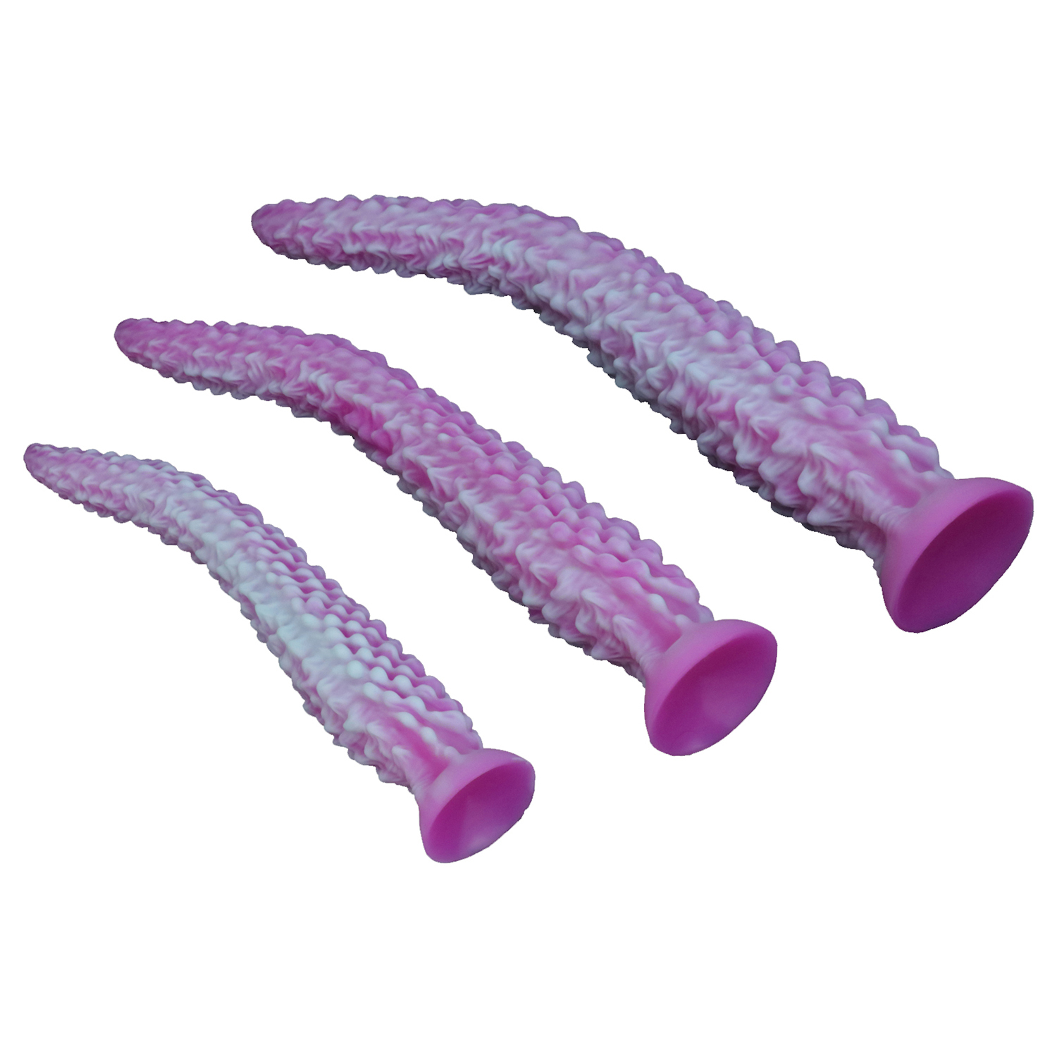Octopus Tail Silicone Anal Plug with Suction Cup – Soft, Body-Safe, 4 Sizes Available