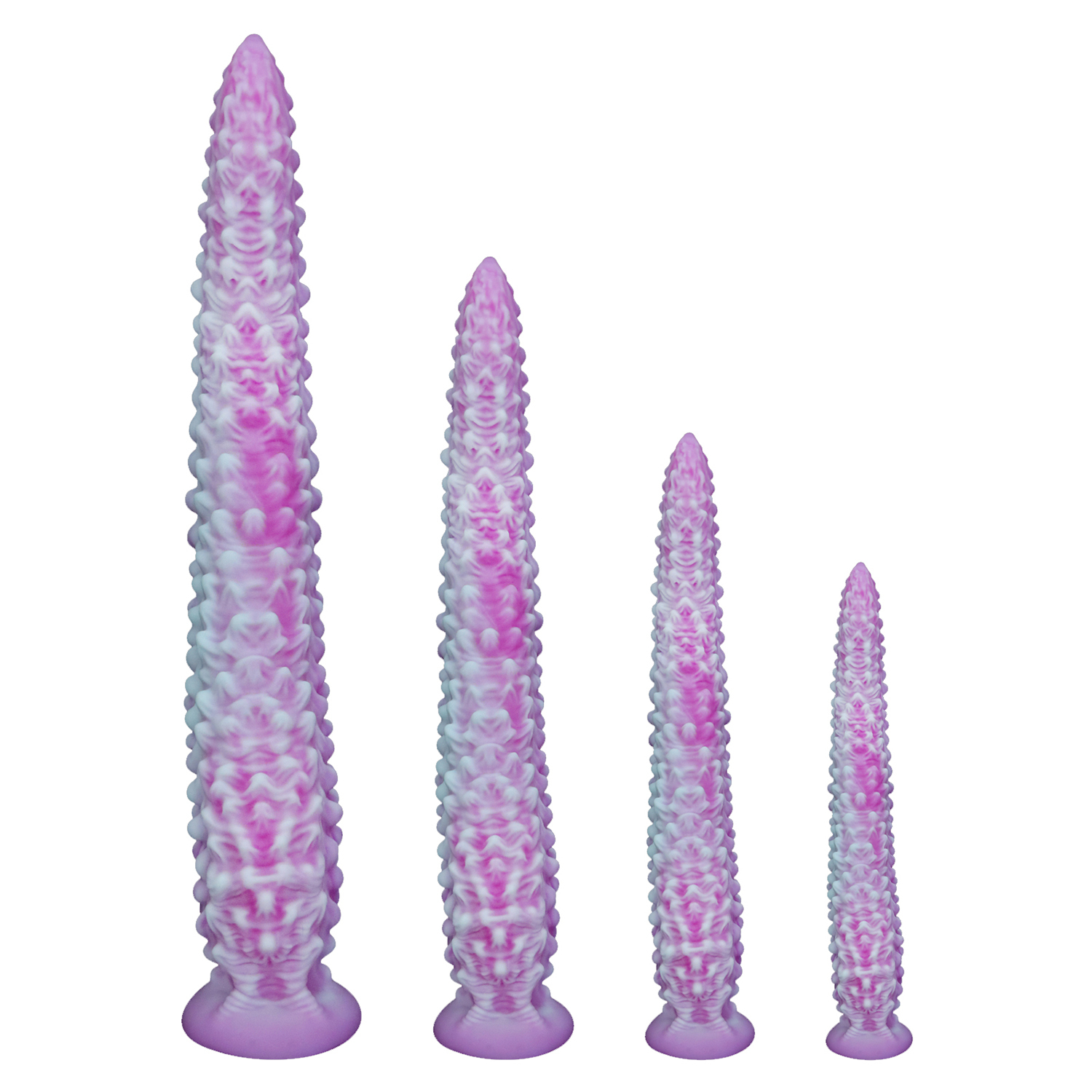 Octopus Tail Silicone Anal Plug with Suction Cup – Soft, Body-Safe, 4 Sizes Available