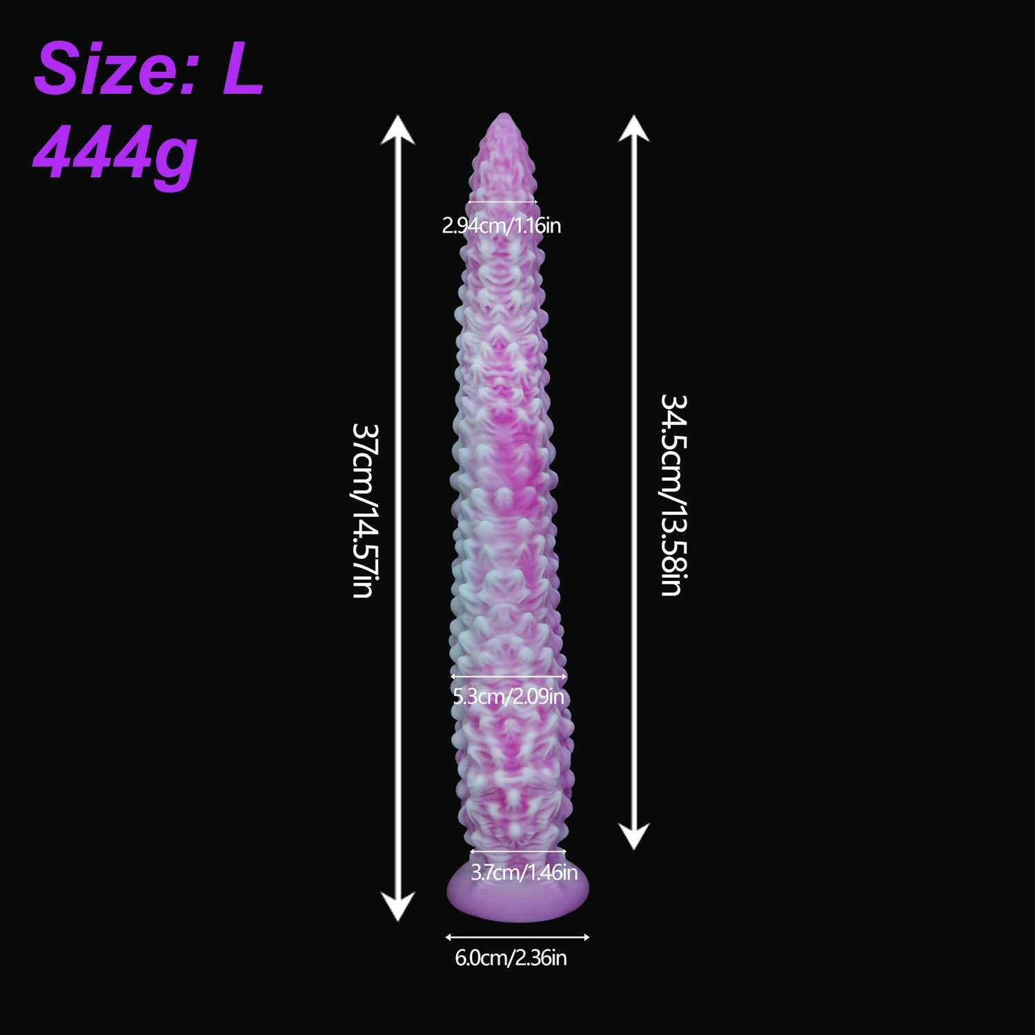 Octopus Tail Silicone Anal Plug with Suction Cup – Soft, Body-Safe, 4 Sizes Available