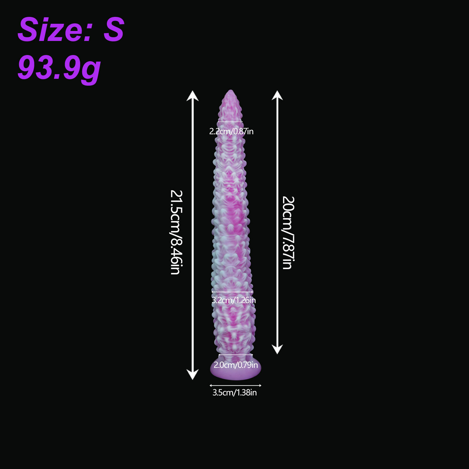 Octopus Tail Silicone Anal Plug with Suction Cup – Soft, Body-Safe, 4 Sizes Available