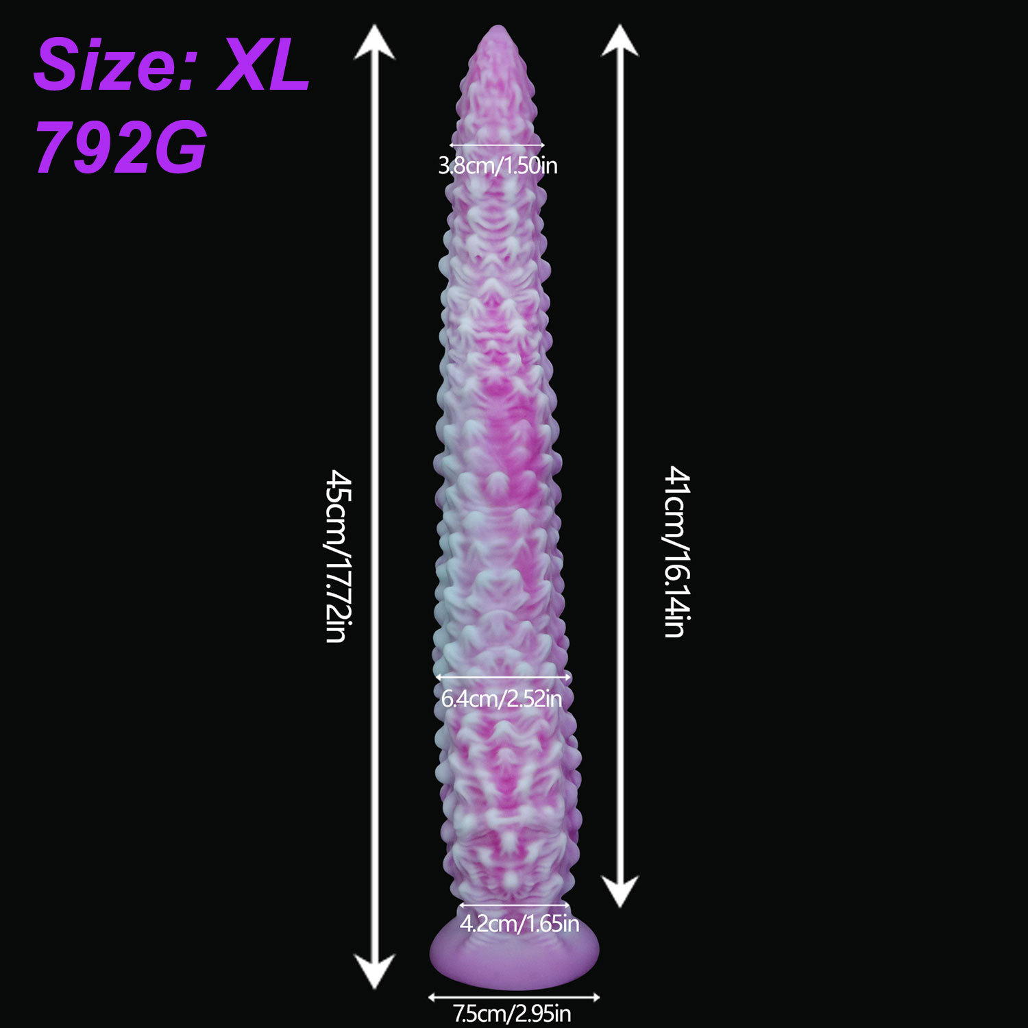 Octopus Tail Silicone Anal Plug with Suction Cup – Soft, Body-Safe, 4 Sizes Available