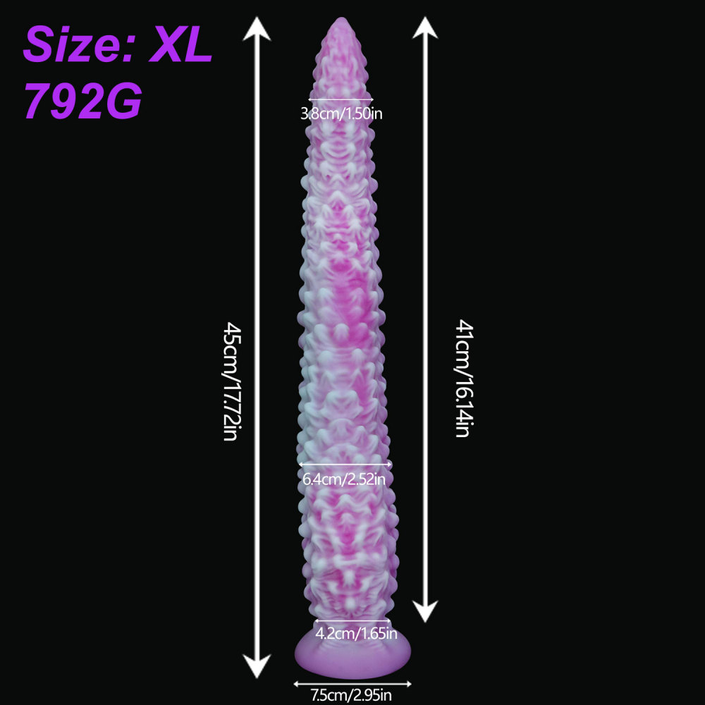Octopus Tail Silicone Anal Plug with Suction Cup – Soft, Body-Safe, 4 Sizes Available