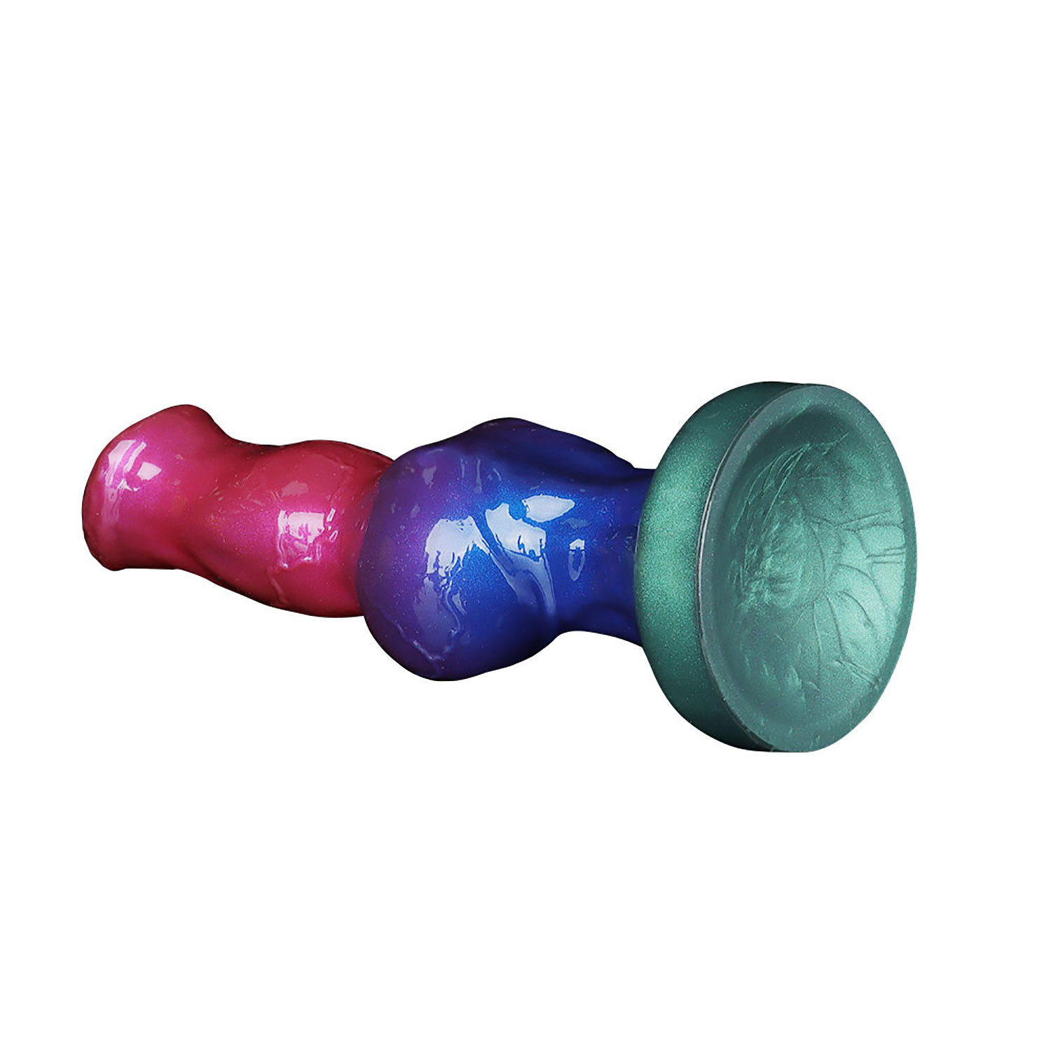 Pearlescent Alien Silicone Dildo – 8.66” Fantasy Design with Knot Detail, Soft & Body-Safe