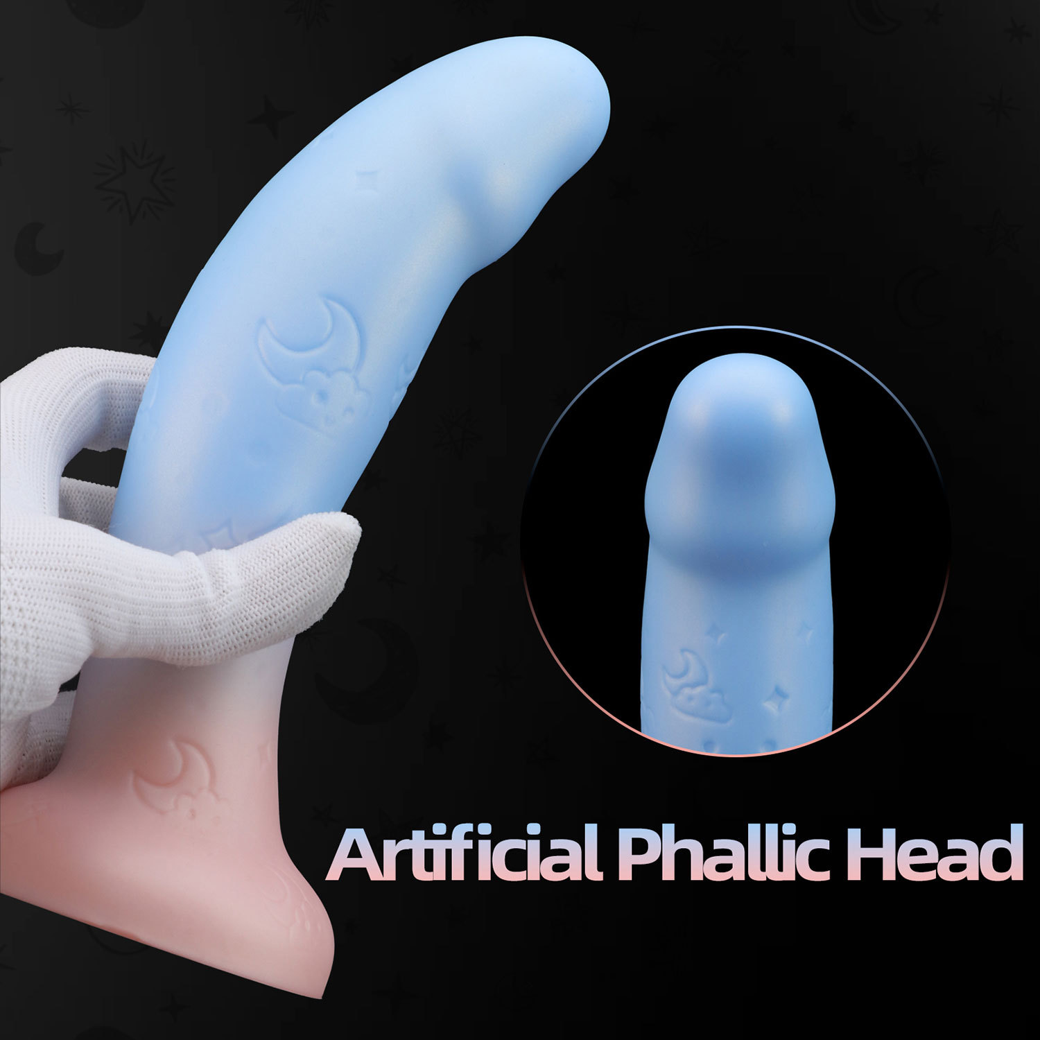 Rainbow Star Dildo – Medical Grade Silicone Textured Pleasure Toys (7.87inch)