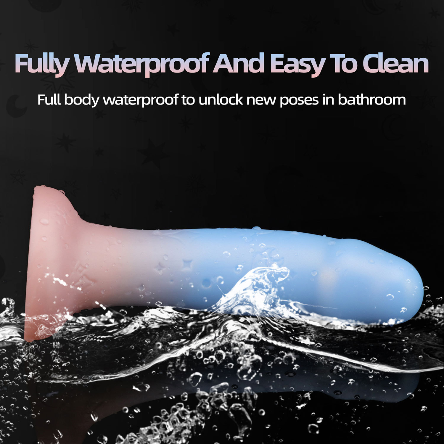 Rainbow Star Dildo – Medical Grade Silicone Textured Pleasure Toys (7.87inch)