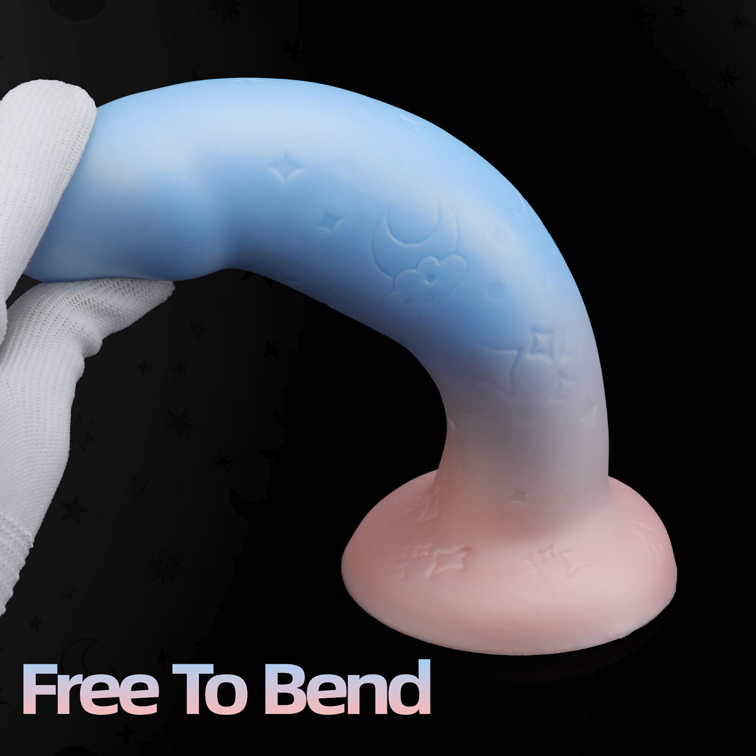 Rainbow Star Dildo – Medical Grade Silicone Textured Pleasure Toys (7.87inch)