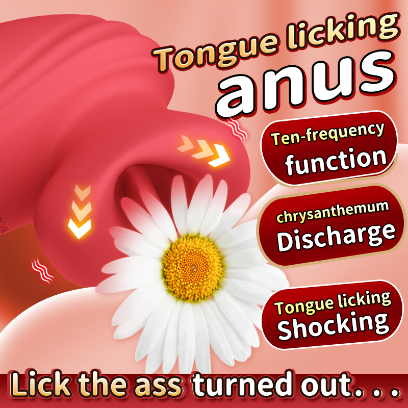 10 Modes Tongue Vibrator with Realistic Lips – Quiet Waterproof Clitoral Stimulator, Magnetic Charging, Red
