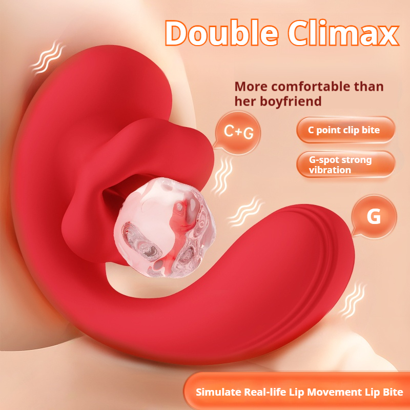 G-Spot & Clitoral Suction Vibrator – Dual Stimulation, Flexible C-Shape, Waterproof Lip Teaser
