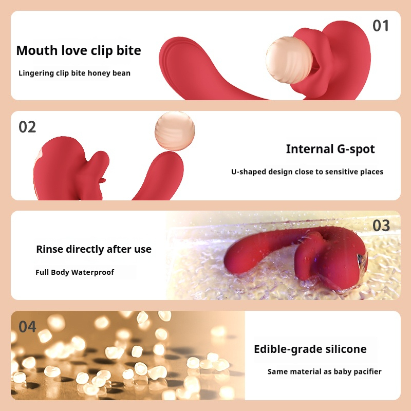 G-Spot & Clitoral Suction Vibrator – Dual Stimulation, Flexible C-Shape, Waterproof Lip Teaser