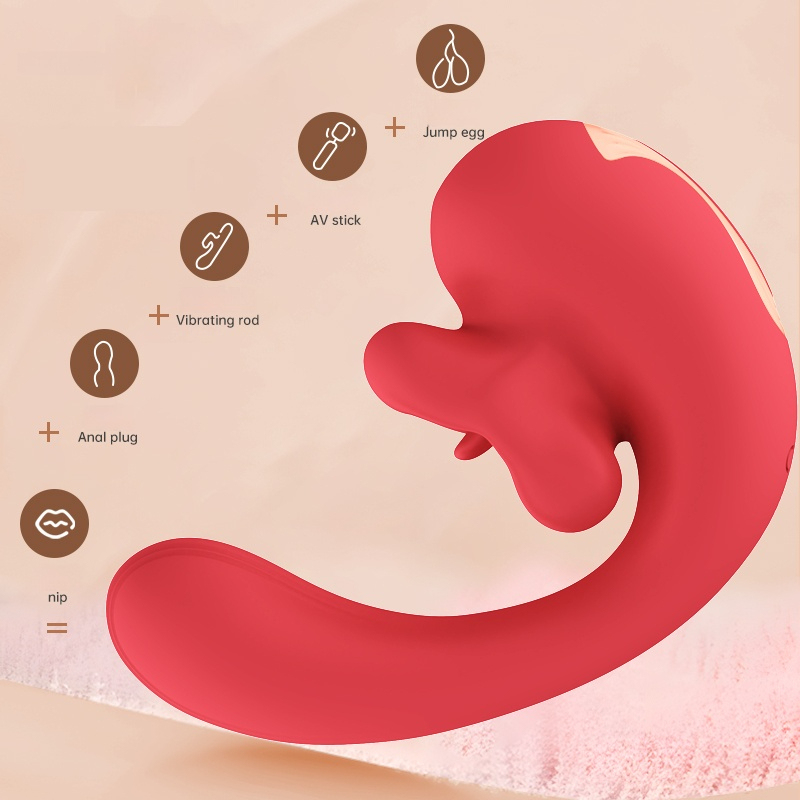 G-Spot & Clitoral Suction Vibrator – Dual Stimulation, Flexible C-Shape, Waterproof Lip Teaser