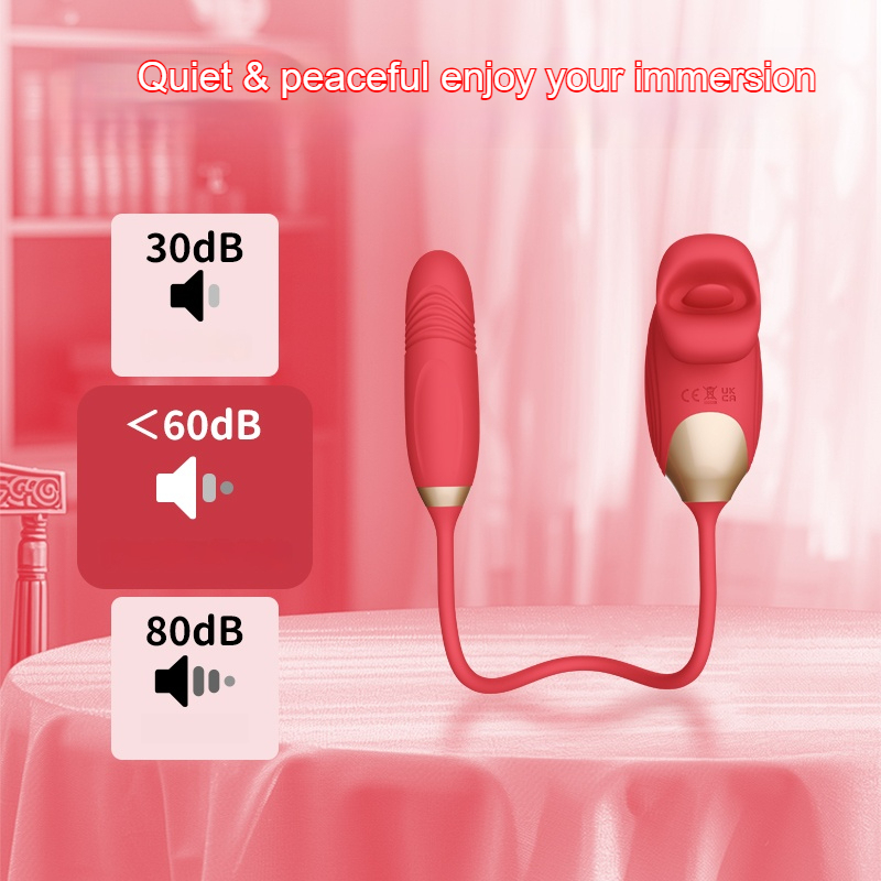 2-in-1 Clitoral Suction & Thrusting Vibrator – Realistic Lip Design, 10 Modes, Quiet & Waterproof