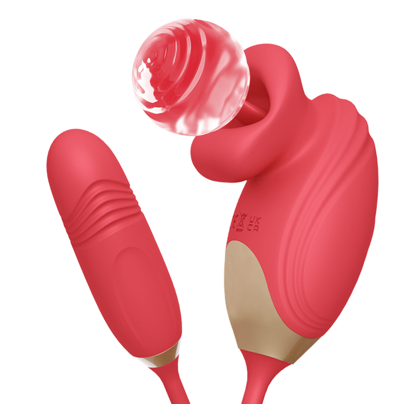 2-in-1 Clitoral Suction & Thrusting Vibrator – Realistic Lip Design, 10 Modes, Quiet & Waterproof