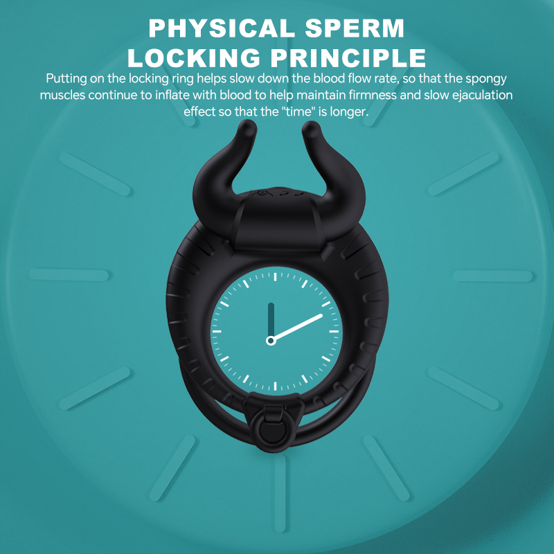 Ox Horn Style Double Cock Ring with Vibration – Rechargeable Silicone Delay Ring for Enhanced Performance