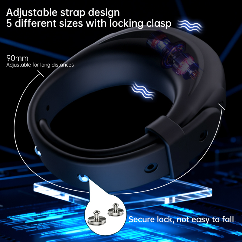 Smart Adjustable Vibrating Cock Ring – Rechargeable Silicone Performance Ring with 10 Modes