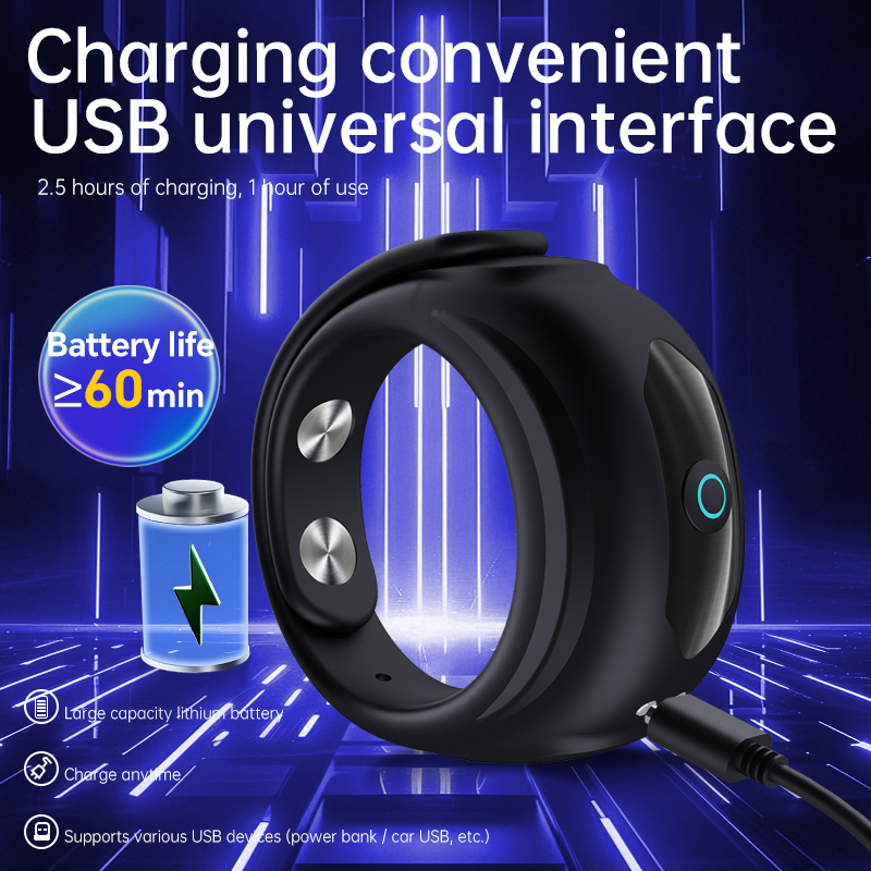 Smart Adjustable Vibrating Cock Ring – Rechargeable Silicone Performance Ring with 10 Modes