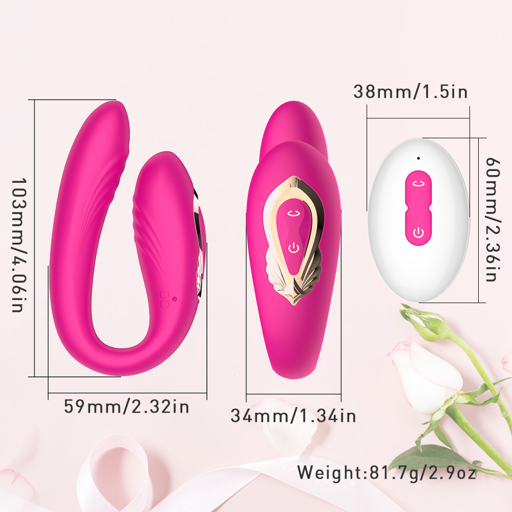 Rose Red Clitoral Suction Stimulator with Remote – Wearable G-Spot Vibrator, Quiet Waterproof Sex Toy for Women