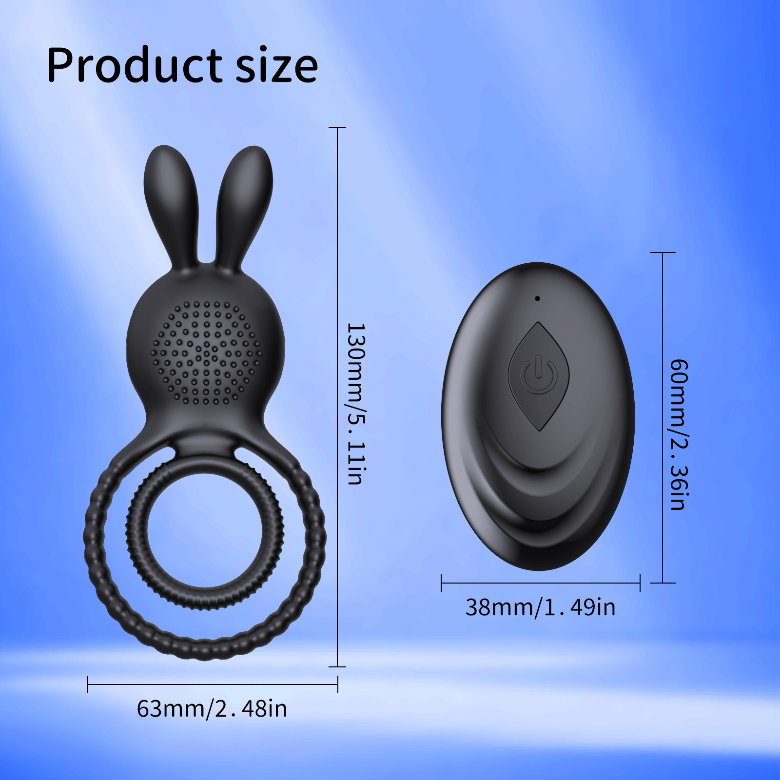 10 Function Silicone Vibrating Couples Ring – Wireless Remote, Dual Pleasure Stimulator for Him & Her