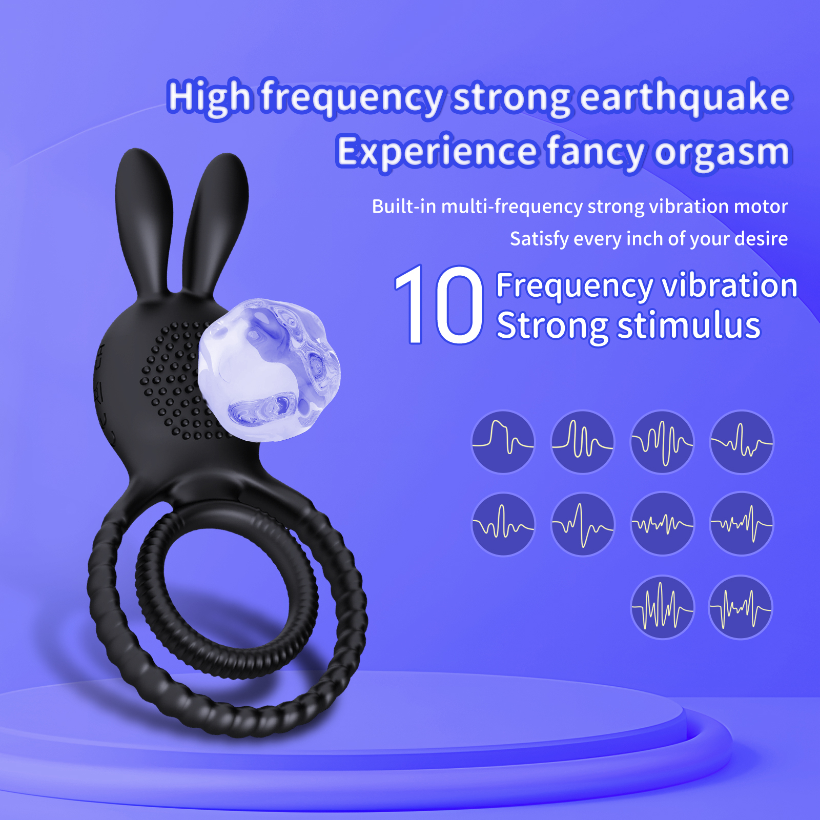 10 Function Silicone Vibrating Couples Ring – Wireless Remote, Dual Pleasure Stimulator for Him & Her