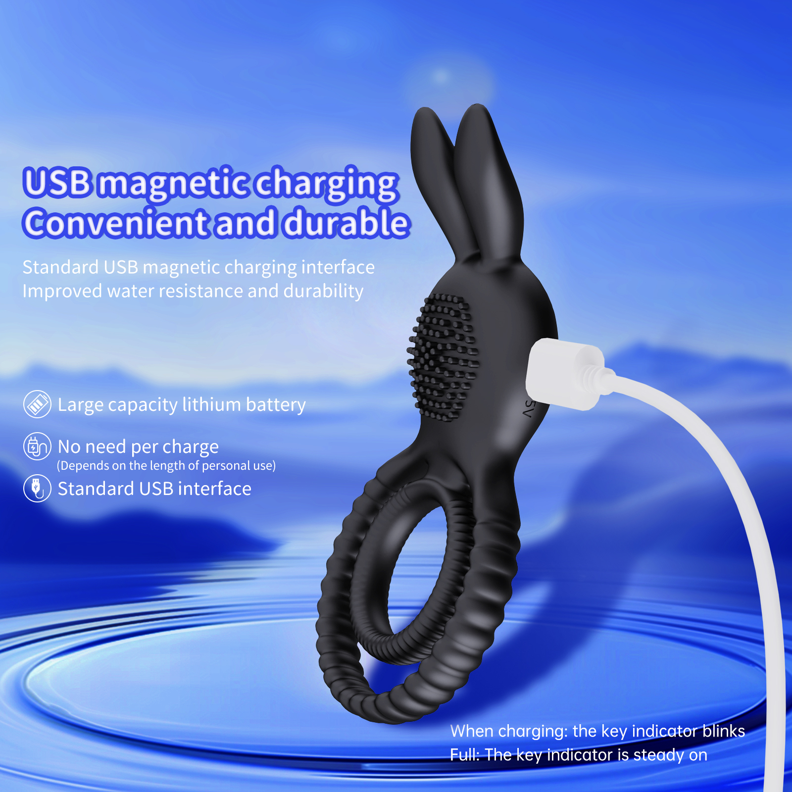 10 Function Silicone Vibrating Couples Ring – Wireless Remote, Dual Pleasure Stimulator for Him & Her