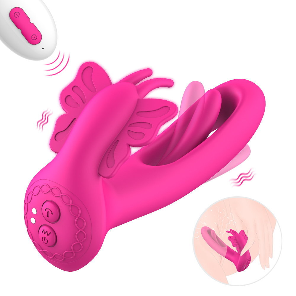 Wearable Rose Red G-Spot Vibrator – 9 Modes, Silent, Waterproof IPX7, Dual Stimulation for Beginners