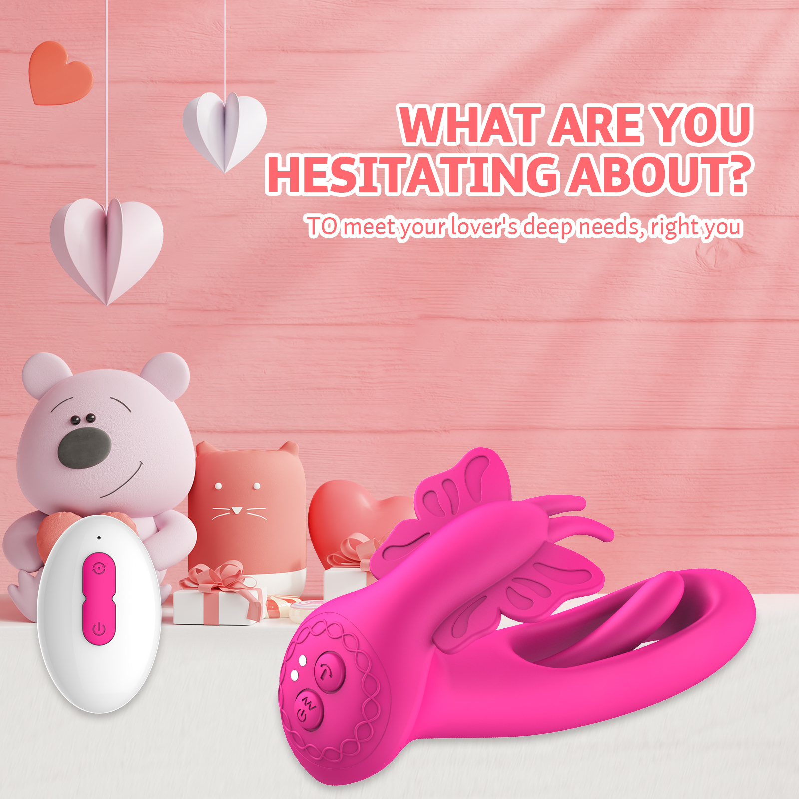 Wearable Rose Red G-Spot Vibrator – 9 Modes, Silent, Waterproof IPX7, Dual Stimulation for Beginners