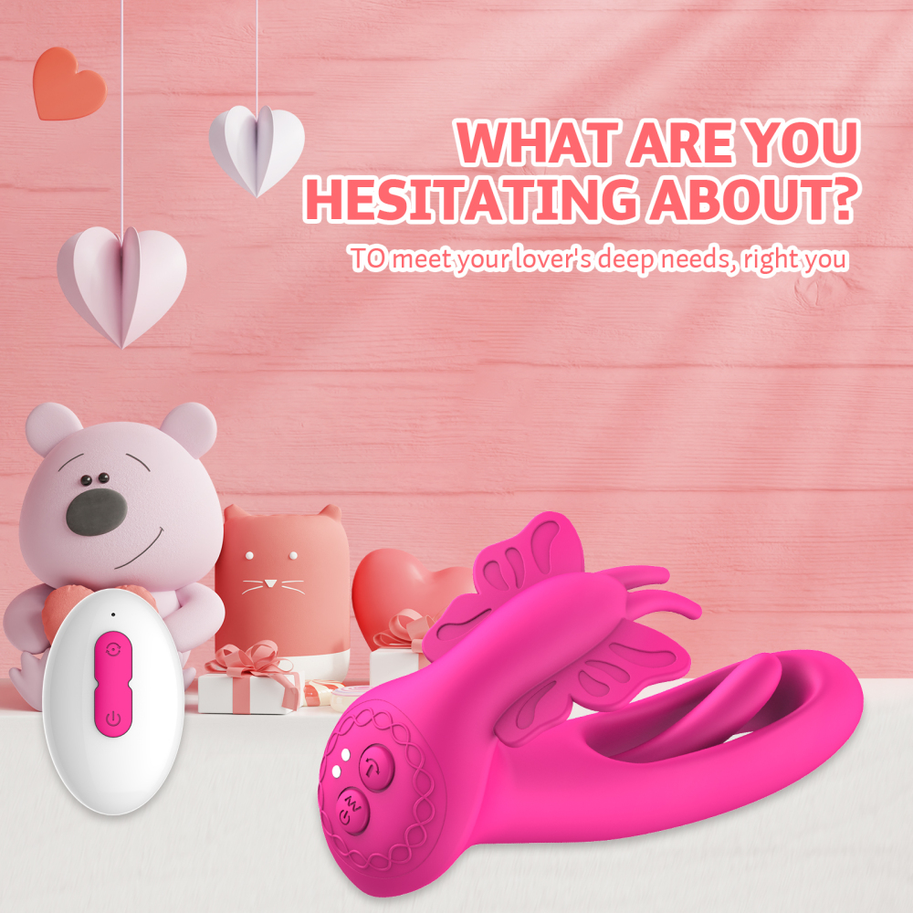 Wearable Rose Red G-Spot Vibrator – 9 Modes, Silent, Waterproof IPX7, Dual Stimulation for Beginners