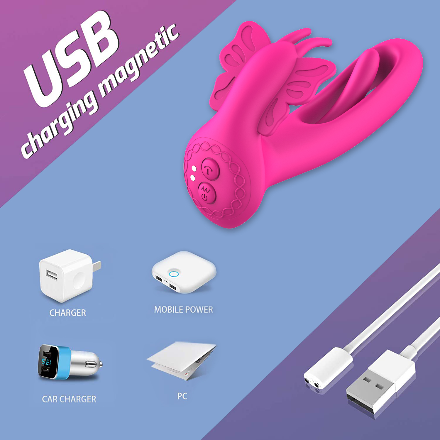 Wearable Rose Red G-Spot Vibrator – 9 Modes, Silent, Waterproof IPX7, Dual Stimulation for Beginners
