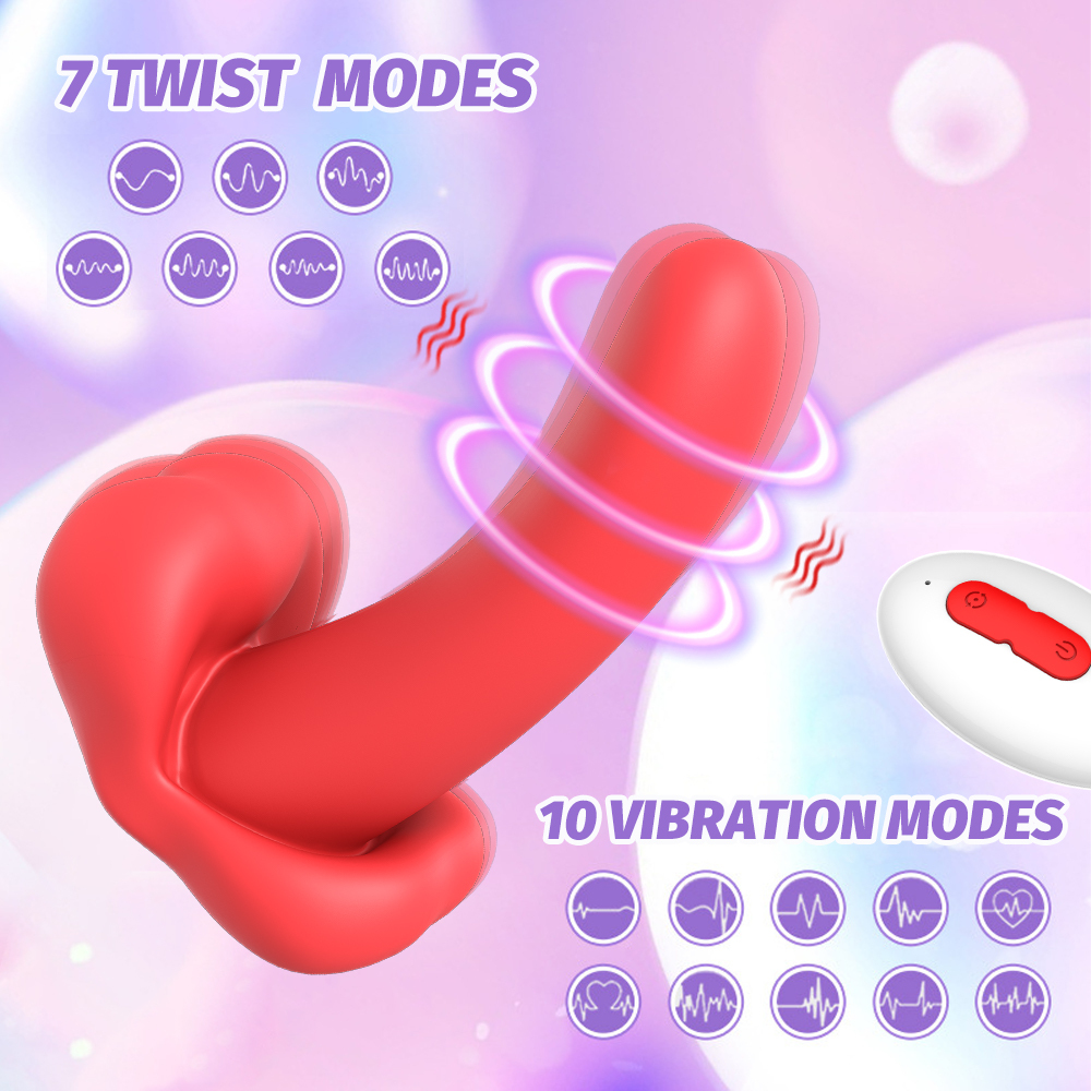 Tongue Licking G-Spot Vibrator with Remote – 10 Vibrations & 7 Thrust Modes, Wearable Silicone Clitoral Stimulator