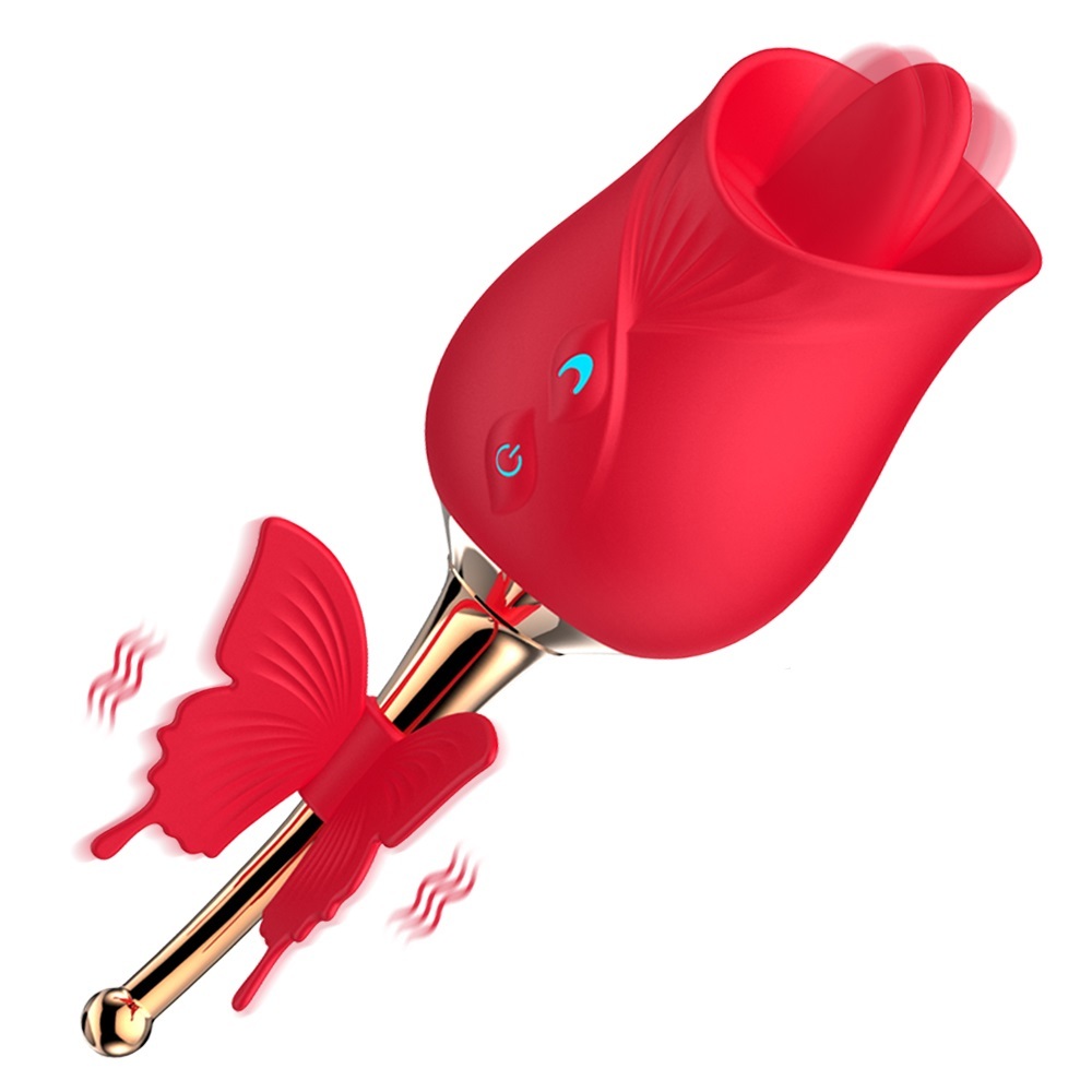 Butterfly Rose Clitoral Vibrator – 10 Pulse Modes, Soft Silicone, Quiet & Waterproof Pleasure Stimulator