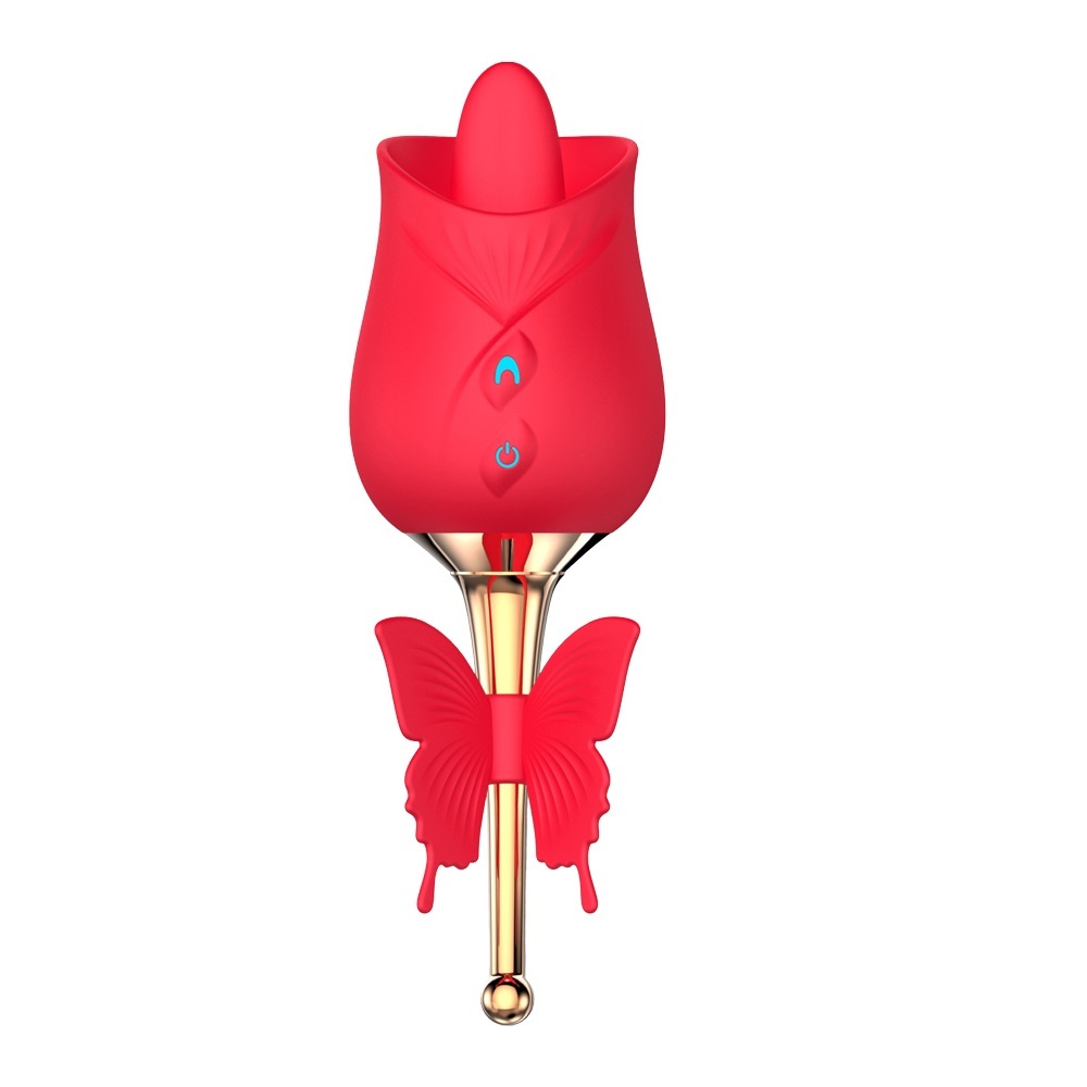 Butterfly Rose Clitoral Vibrator – 10 Pulse Modes, Soft Silicone, Quiet & Waterproof Pleasure Stimulator