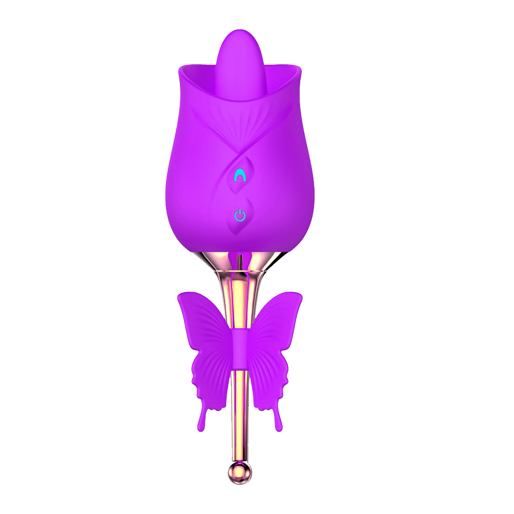 Butterfly Rose Clitoral Vibrator – 10 Pulse Modes, Soft Silicone, Quiet & Waterproof Pleasure Stimulator