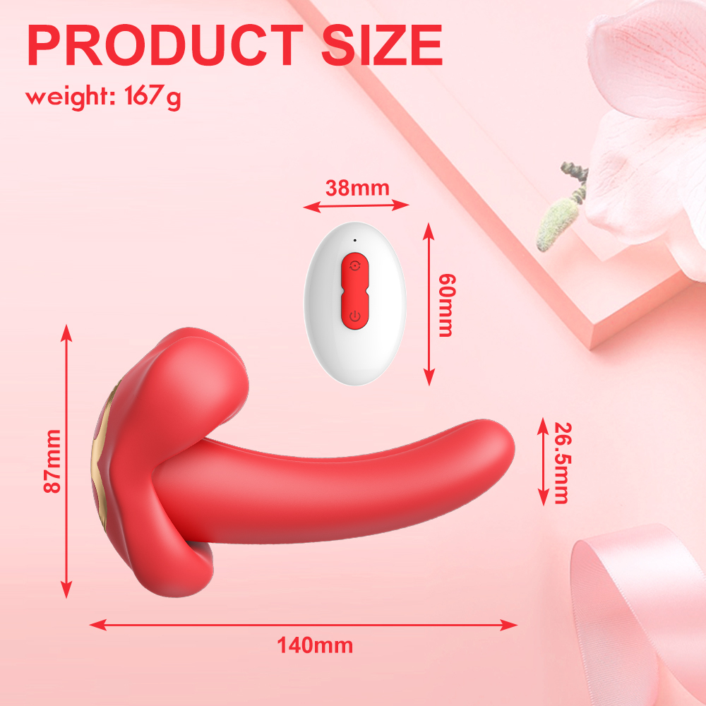 Tongue Licking G-Spot Vibrator with Remote – 10 Vibrations & 7 Thrust Modes, Wearable Silicone Clitoral Stimulator