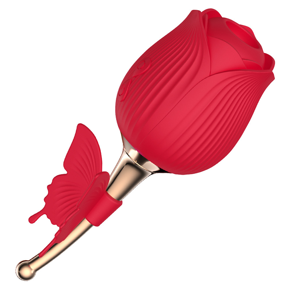 Rose Clitoral Sucking & Vibrating Stimulator – 10 Modes Dual Pleasure, Waterproof Magnetic Rechargeable Female Sex Toy