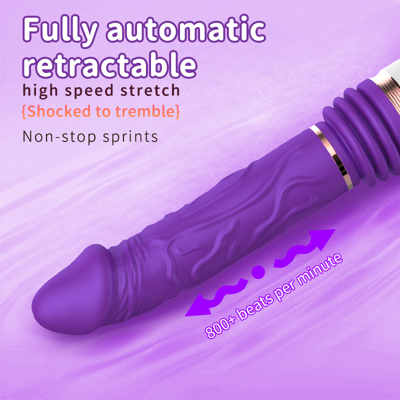 AcdToys Automatic Thrusting Sex Machine with Suction Base – Silicone Thruster Vibrator for Women, 5 Speeds & 8 Modes, Waterproof & Quiet