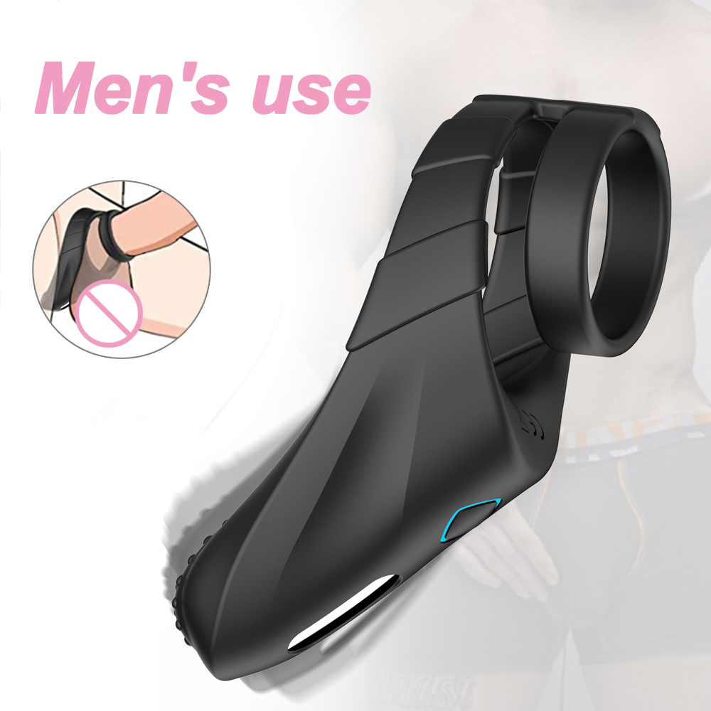 10 Modes Rechargeable Men's Vibrating Cock Ring – Waterproof Silicone Couples Pleasure Ring