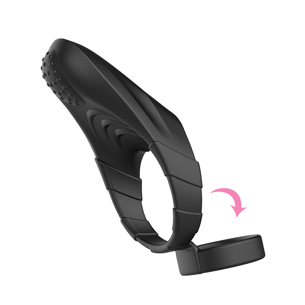 10 Modes Rechargeable Men's Vibrating Cock Ring – Waterproof Silicone Couples Pleasure Ring