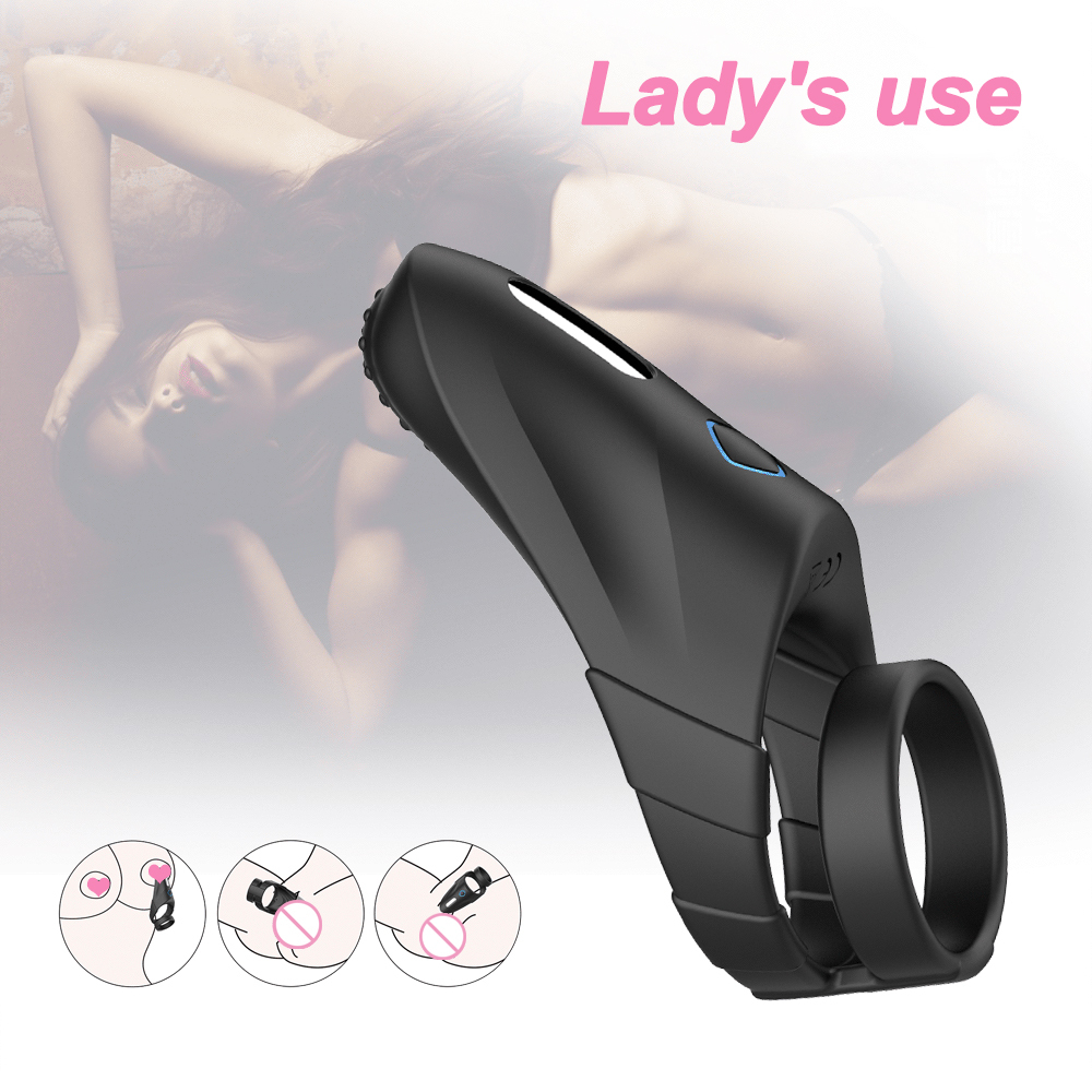 10 Modes Rechargeable Men's Vibrating Cock Ring – Waterproof Silicone Couples Pleasure Ring