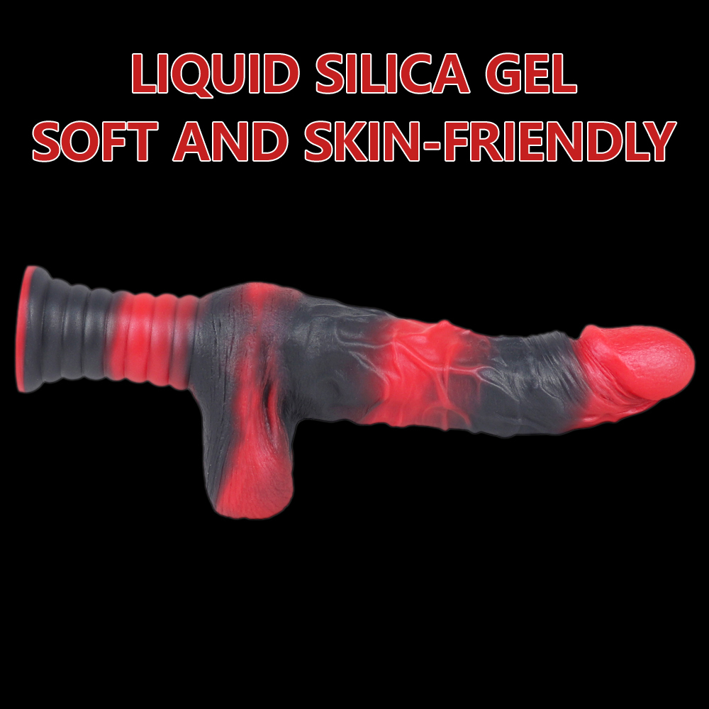 Realistic Handheld Dildo with Easy-Grip Handle - Soft Liquid Silicone G-Spot Stimulator, Upcurved Tip for Beginners, 9.6"/10.2"