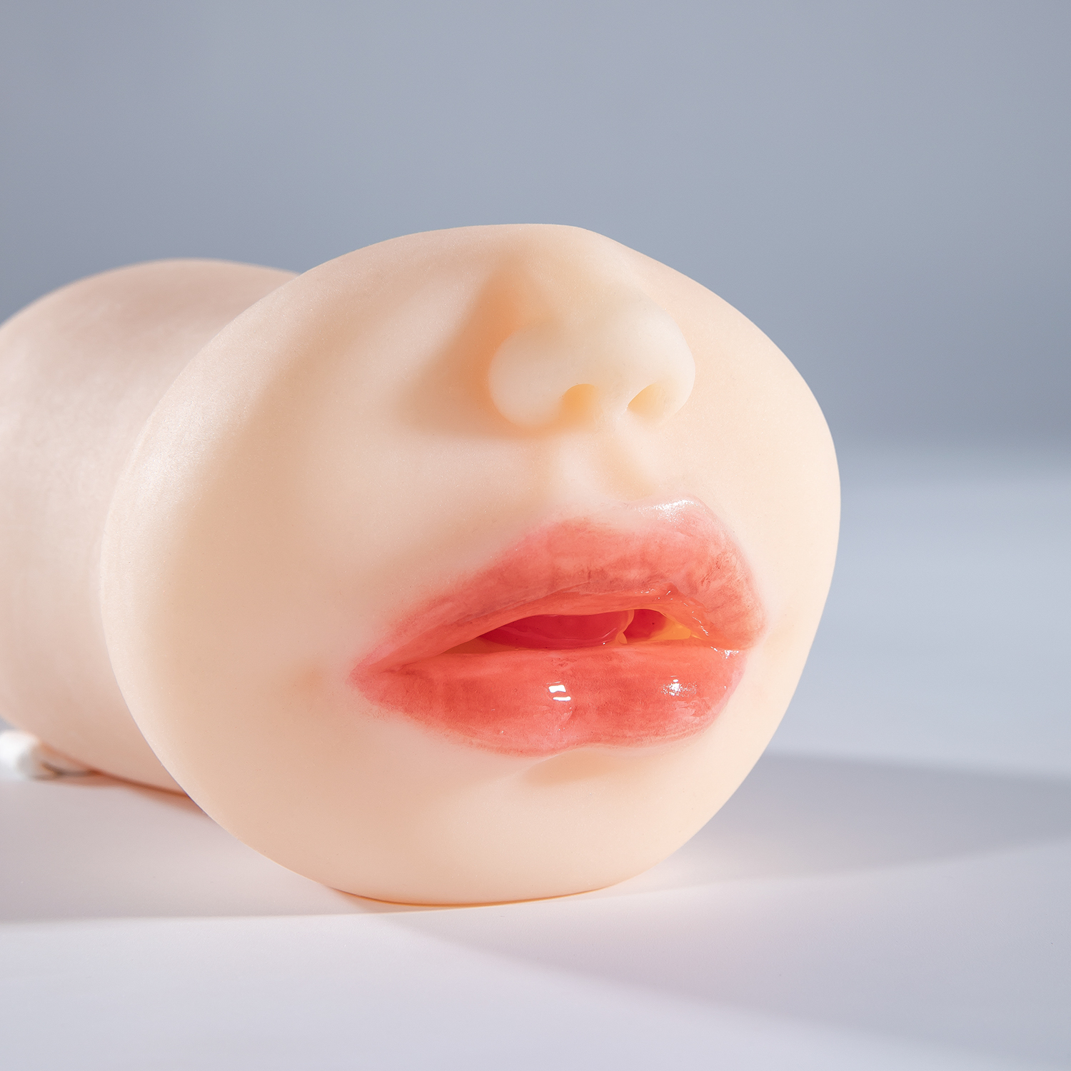 Luxury Red Lips Male Masturbator Cup – Medical Grade Silicone Pocket Pussy for Men with Textured Inner Tunnel, Waterproof & Portable