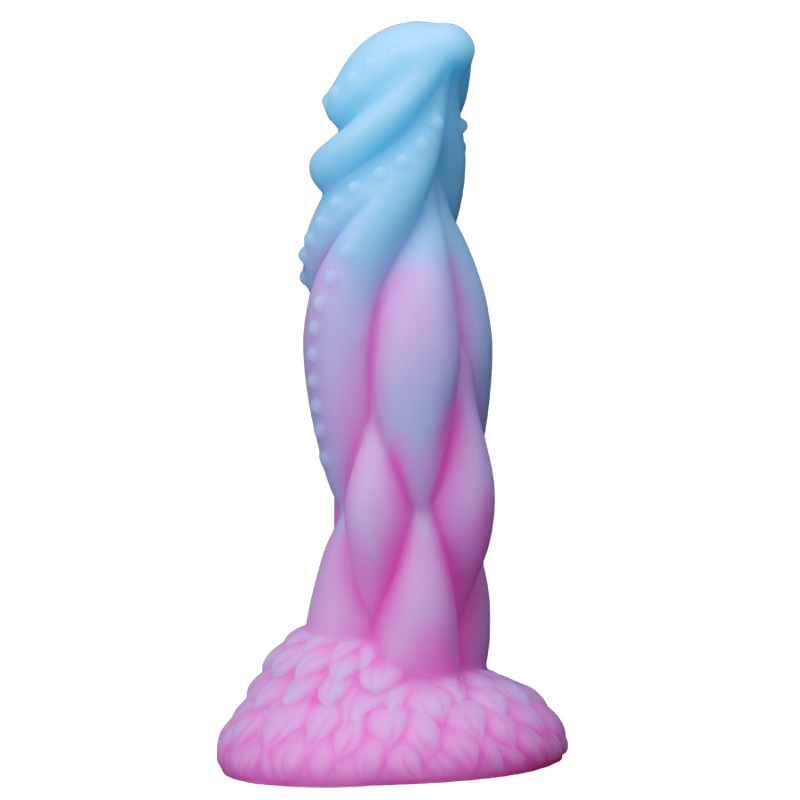AcdToys Alien Color Phallus – Gradient Fantasy Silicone Dildo with Twisted Texture & Suction Cup Base Waterproof Adult Toy