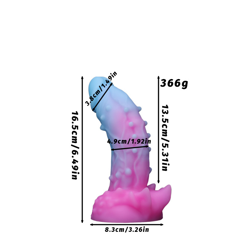 AcdToys Spiky Alien Dildo – Soft Medical Silicone Fantasy Suction Cup Dildo with Textured Stimulating Design Waterproof Adult Toy