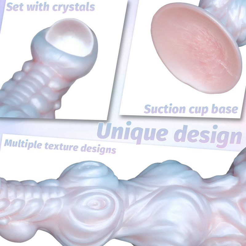 Luxury Pearl Fantasy Dildo – Soft Medical Silicone Suction Cup Toy