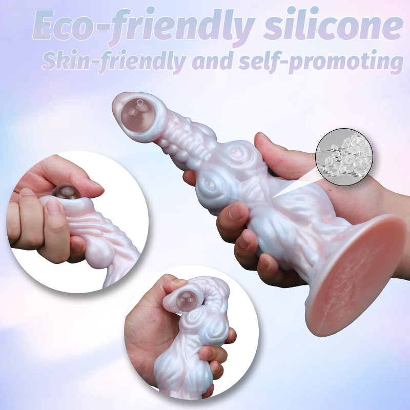 Luxury Pearl Fantasy Dildo – Soft Medical Silicone Suction Cup Toy
