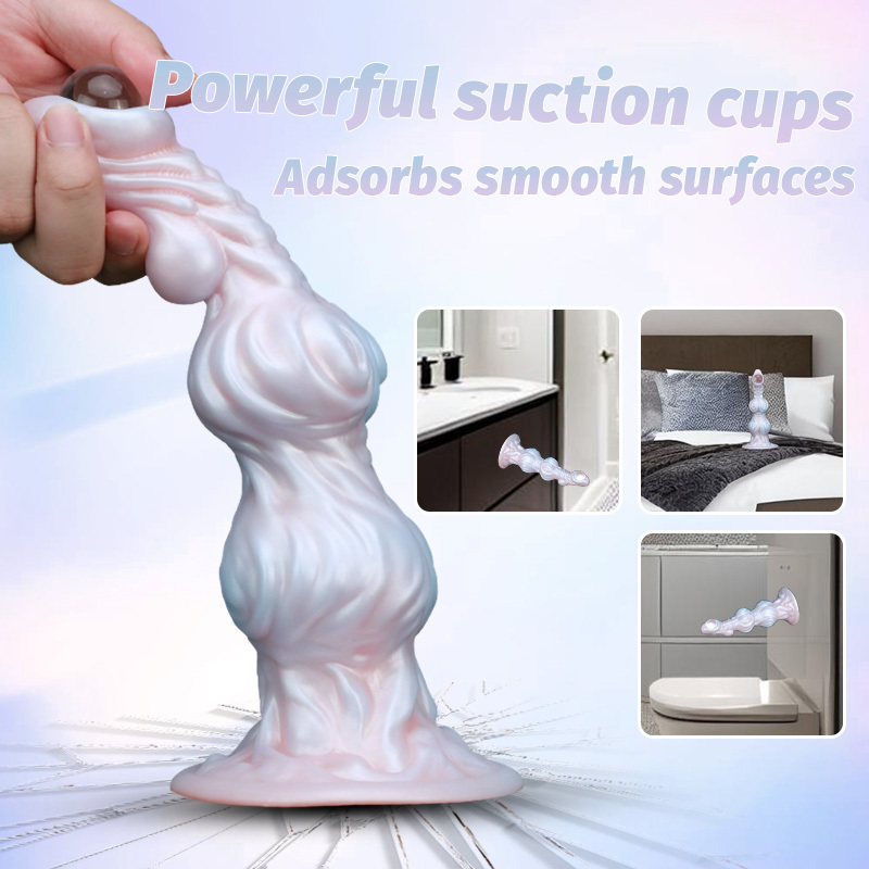 Luxury Pearl Fantasy Dildo – Soft Medical Silicone Suction Cup Toy