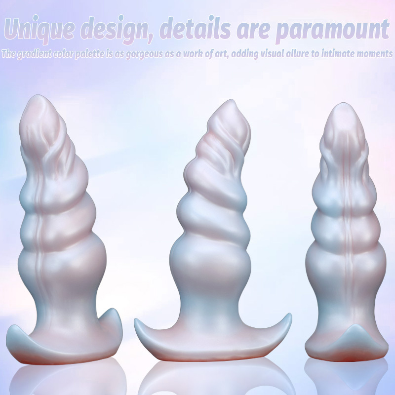 Invisible Wearable Silicone Dildo Pearl Spiral Textured Fantasy Pleasure Toy for Discreet Wear