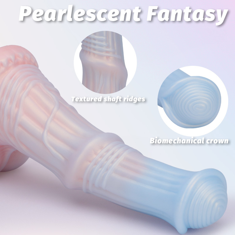 Gilded Equine Fantasy Dildo Premium Liquid Silicone Suction Cup Adult Toy