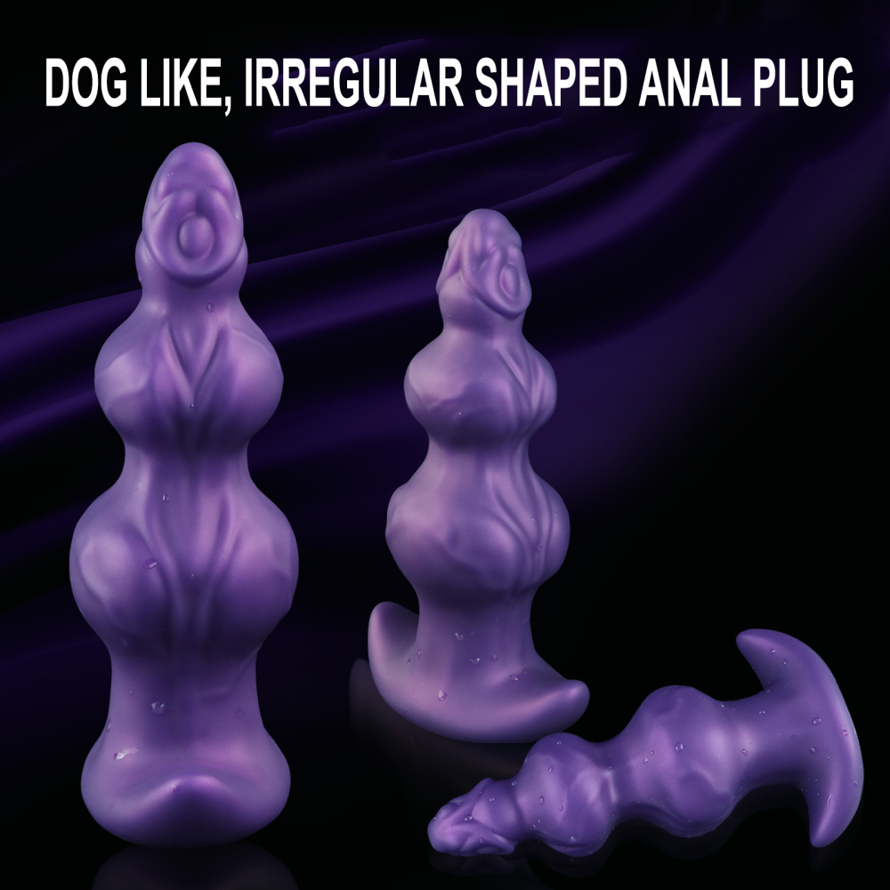 Fantasy Canine Inspired Alien Double Glans Silicone Anal Plug & Dildo Waterproof