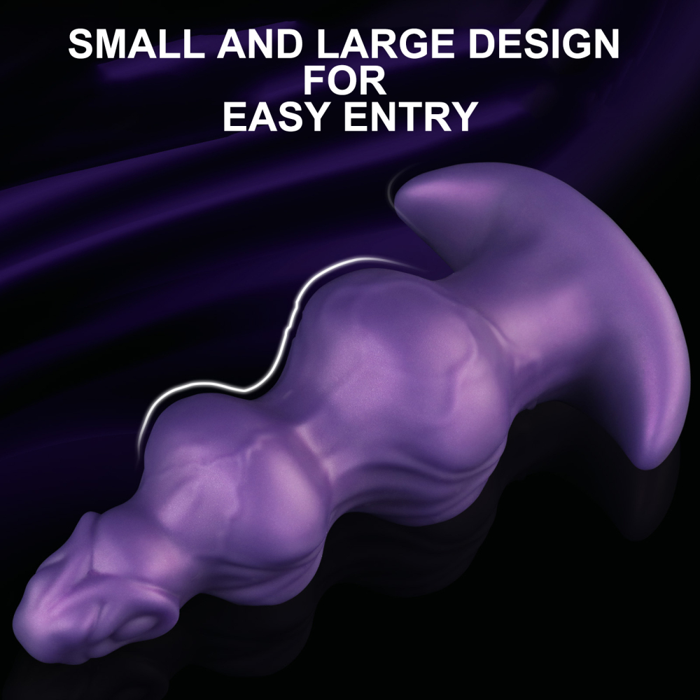 Fantasy Canine Inspired Alien Double Glans Silicone Anal Plug & Dildo Waterproof