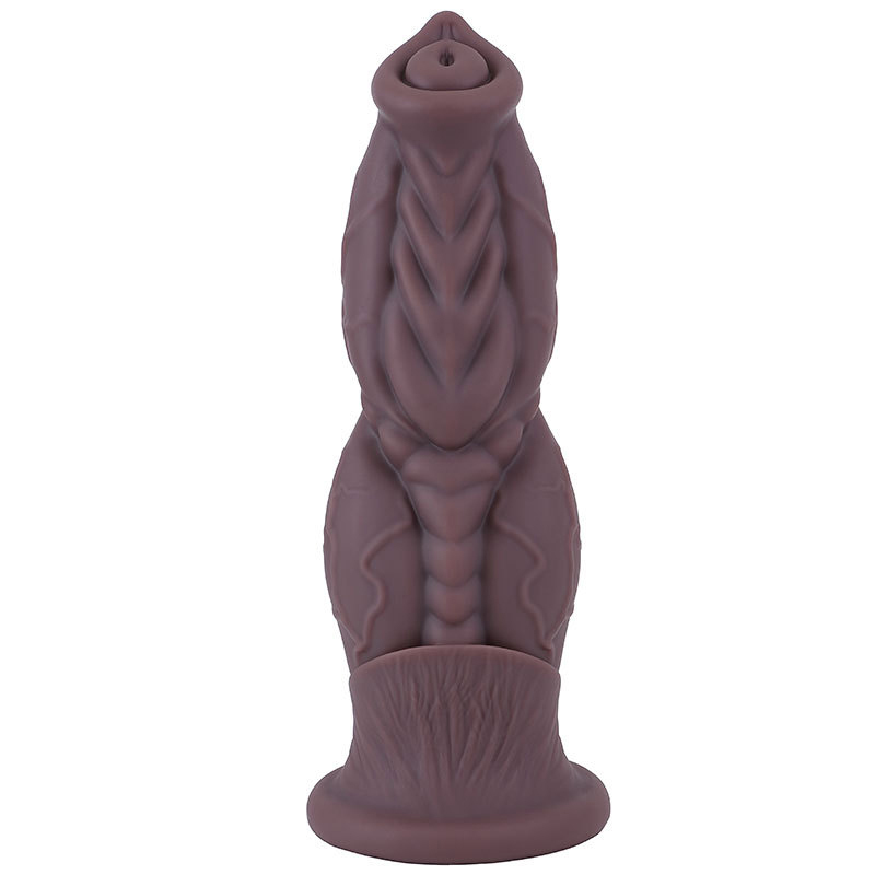 Titan Muscle Textured Fantasy Dildo & Anal Plug Flexible Liquid Silicone Waterproof Pleasure Toy, 5 Sizes
