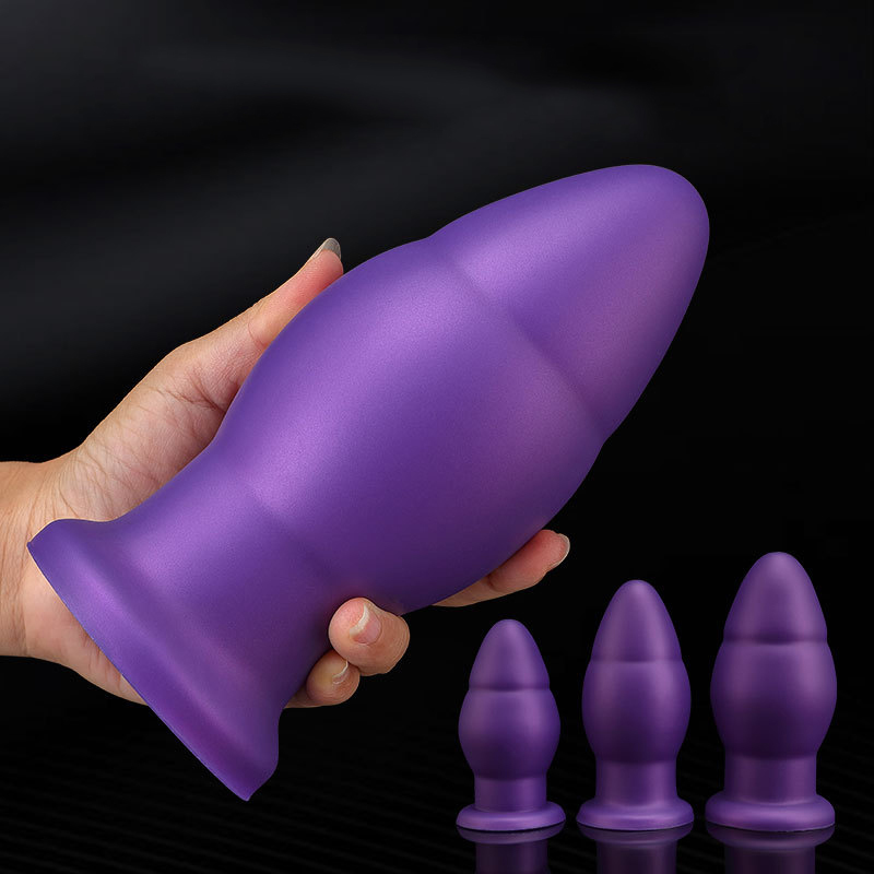 Soft Cannon-Shaped Anal Plug Liquid Silicone Suction Cup Waterproof Pleasure Toy for Beginners & Advanced Users